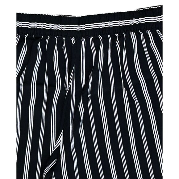 LOFT Fluid Wide Leg Crop Pants‎ in Stripe Size Small - Picture 5 of 7